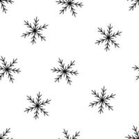 Snow seamless pattern. Winter snowflakes texture. Vector