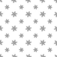 Snow seamless pattern. Winter snowflakes texture. Vector