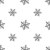 Snow seamless pattern. Winter snowflakes texture. Vector
