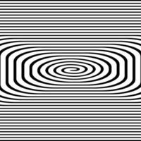 Black and White Hypnotic Background. Vector Illustration.