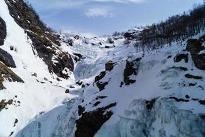 cascada congelada en noruega foto