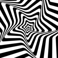 fondo hipnótico en blanco y negro. ilustración vectorial. vector