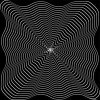 Black and White Hypnotic Background. Vector Illustration.