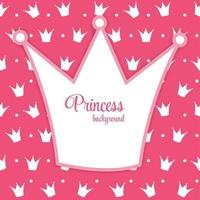 Princess Crown Background Vector Illustration.