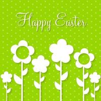 Easter Background with Flowers vector