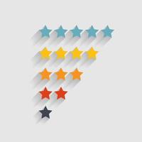 Infographic star rating set vector