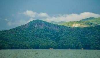 Beautiful landscape scenes at lake jocassee south carolina photo