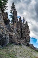 en cascadas firehole i yellowstone wyoming foto