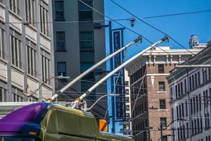 streets of seattle washington on sunny day photo