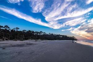 Hunting Island Beach y State Park en Carolina del Sur. foto