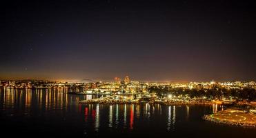 evening time in city of victoria british columbia canada photo