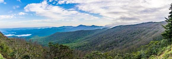 blue ridge mountains near mount mitchell and cragy gardens photo