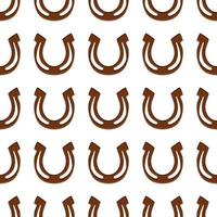Irish holiday St Patrick day, seamless horseshoes vector