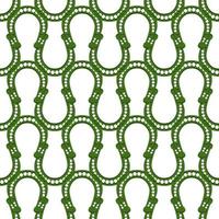 Irish holiday St Patrick day, seamless horseshoes vector