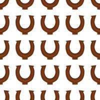 Irish holiday St Patrick day, seamless horseshoes vector