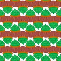 Irish holiday St Patrick day, seamless green muffins vector