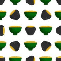 Irish holiday St Patrick day, seamless pot of coins vector