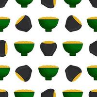 Irish holiday St Patrick day, seamless pot of coins vector