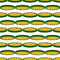 Irish holiday St Patrick day, seamless pot of coins vector