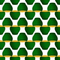 Irish holiday St Patrick day, seamless pot of coins vector