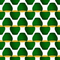 Irish holiday St Patrick day, seamless pot of coins vector