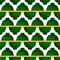 Irish holiday St Patrick day, seamless pot of coins vector
