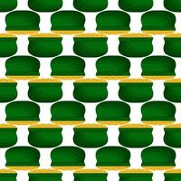 Irish holiday St Patrick day, seamless pot of coins vector