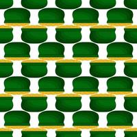 Irish holiday St Patrick day, seamless pot of coins vector