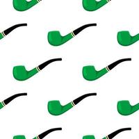 Irish holiday St Patrick day, seamless smoking pipes vector