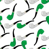 Irish holiday St Patrick day, seamless smoking pipes vector