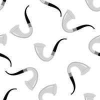 many identical seamless types smoke pipes different size for tobacco vector