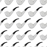 many identical seamless types smoke pipes different size for tobacco vector