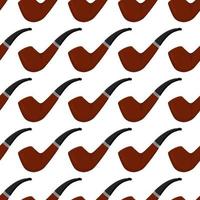 many identical seamless types smoke pipes different size for tobacco vector