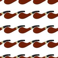 many identical seamless types smoke pipes different size for tobacco vector
