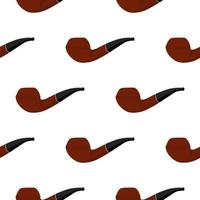 many identical seamless types smoke pipes different size for tobacco vector