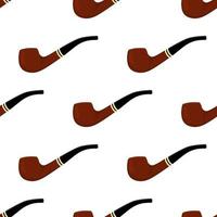 many identical seamless types smoke pipes different size for tobacco vector