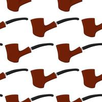 many identical seamless types smoke pipes different size for tobacco vector