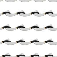 many identical seamless types smoke pipes different size for tobacco vector