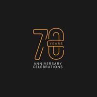 70 Years Anniversary Celebration Vector Template Design Illustration