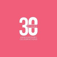 30 Years Anniversary Celebration Vector Template Design Illustration