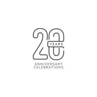 20 Years Anniversary Celebration Vector Template Design Illustration