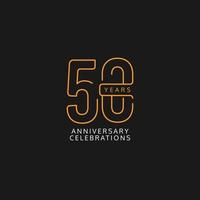 50 Years Anniversary Celebration Vector Template Design Illustration