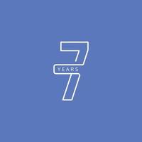7 Years Anniversary Celebration Vector Template Design Illustration