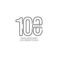 100 Years Anniversary Celebration Vector Template Design Illustration