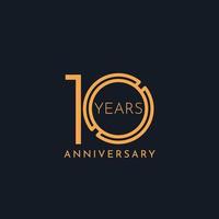 10 Years Anniversary Celebration Vector Template Design Illustration