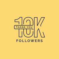 Thank You 10000 Followers Vector Template Design Illustration