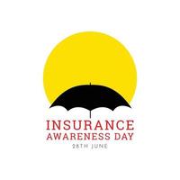 Insurance Awareness Day Celebration Vector Template Design