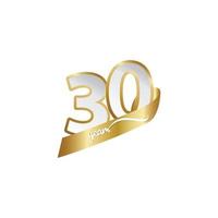 30 Years Anniversary Celebration Vector Template Design Illustration