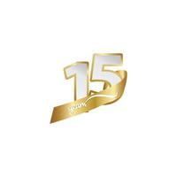 15 Years Anniversary Celebration Vector Template Design Illustration