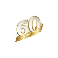 60 Years Anniversary Celebration Vector Template Design Illustration